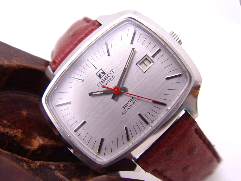 (061113-10A) Tissot SEVEN*Jumbo T-V Shape*Silver Orig Dial*New O