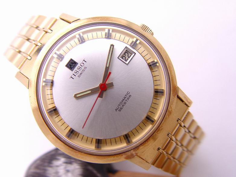 (070210-03-1) Tissot SEASTAR Silver Dial Antique Band Vintage