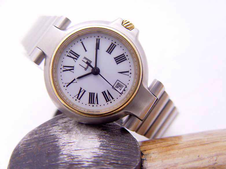 (070309-06) Dunhill Lady Quartz Watch Day@6 Roman Marker