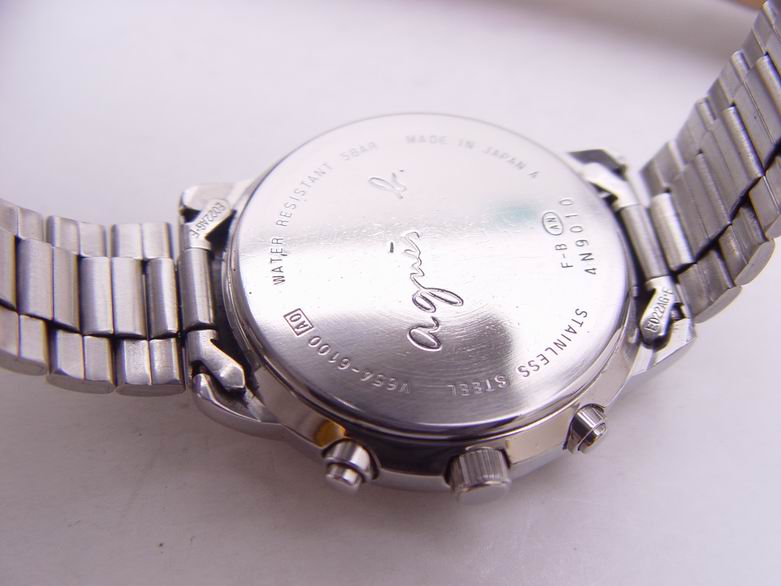 (070309-09) Agnes b Chronograph Fashion Watch Triple Small Dials 25
