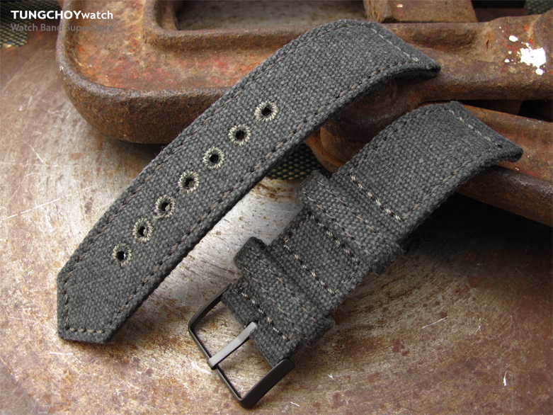 Canvas watch strap, 20 mm, 21 mm, 22 mm.