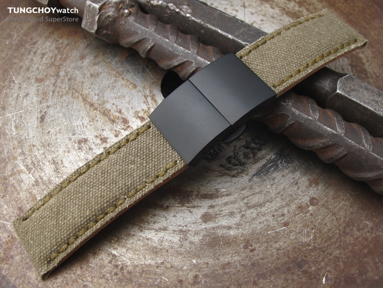 24mm canvas watch strap