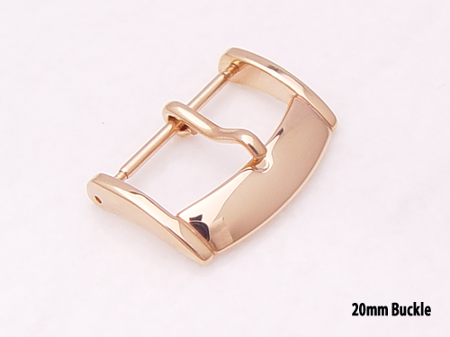 (80113-20IPR)Classic 20mm 316L Stainless Steel Buckle with IP Rose Gold Plating