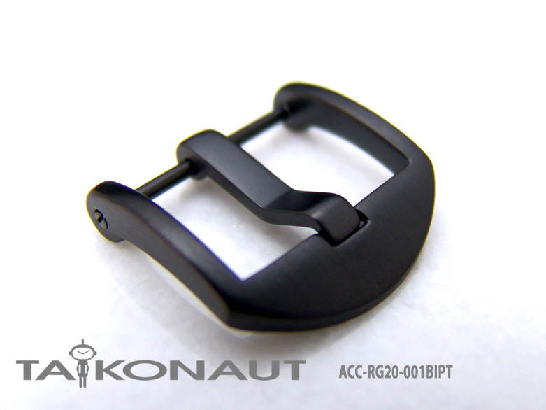 (ACC-RG20-001BBK)20mm Stainless Steel 316L PVD Black Screw-in Buckle