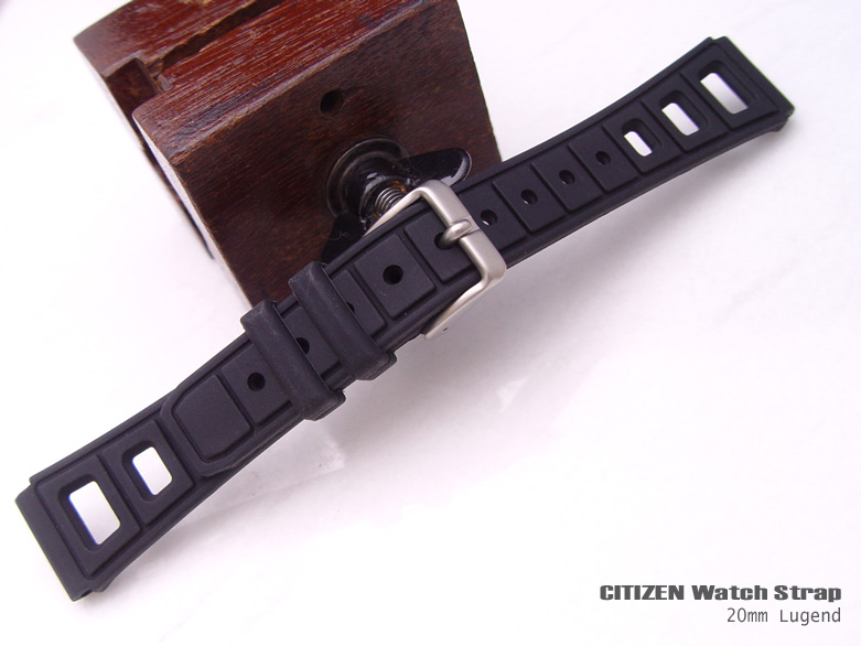 (CIT-RU20-207) 20mm Citizen Japan Straight End Rubber Watch Band