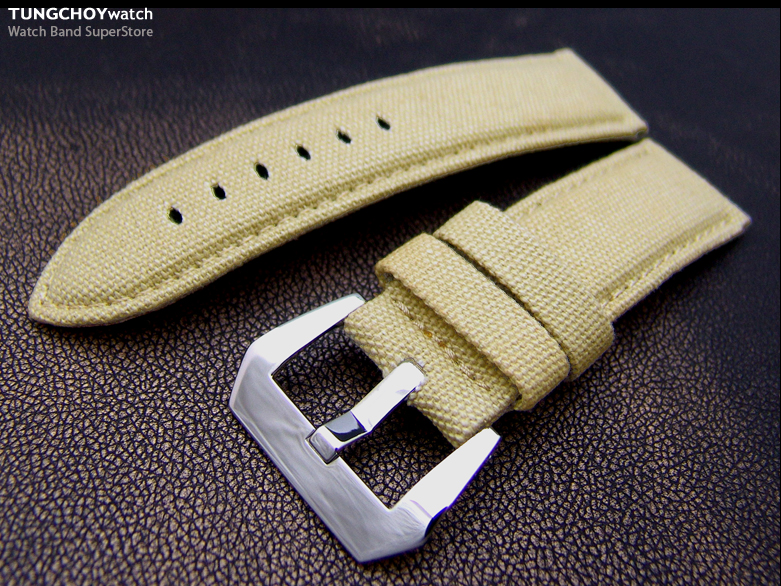 24mm canvas watch strap