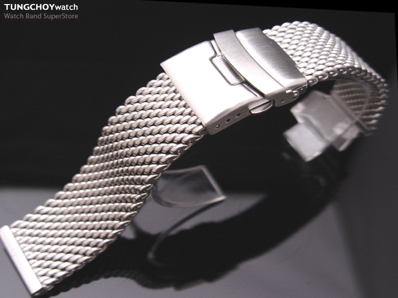 24mm Heavy Mesh Watch Band Milanese Band Diver Watch Bracelet
