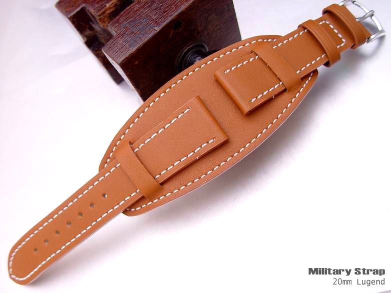 (MIL20-020)MILITARY 20/18mm DURABLE CALF WATCH STRAP