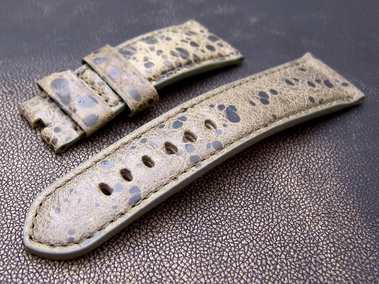 26mm Frog Grain Light Tan Watch Band for Panerai 183 & Radiomir