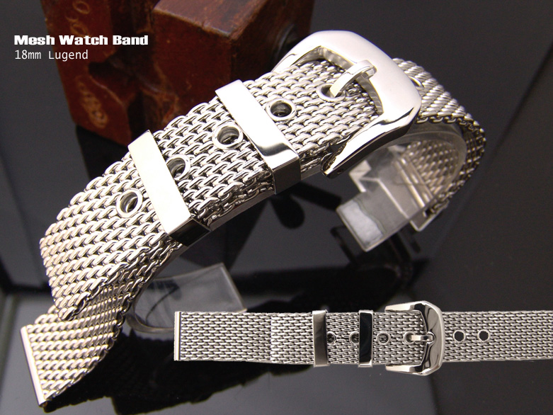 18mm solid stainless steel watch bracelet
