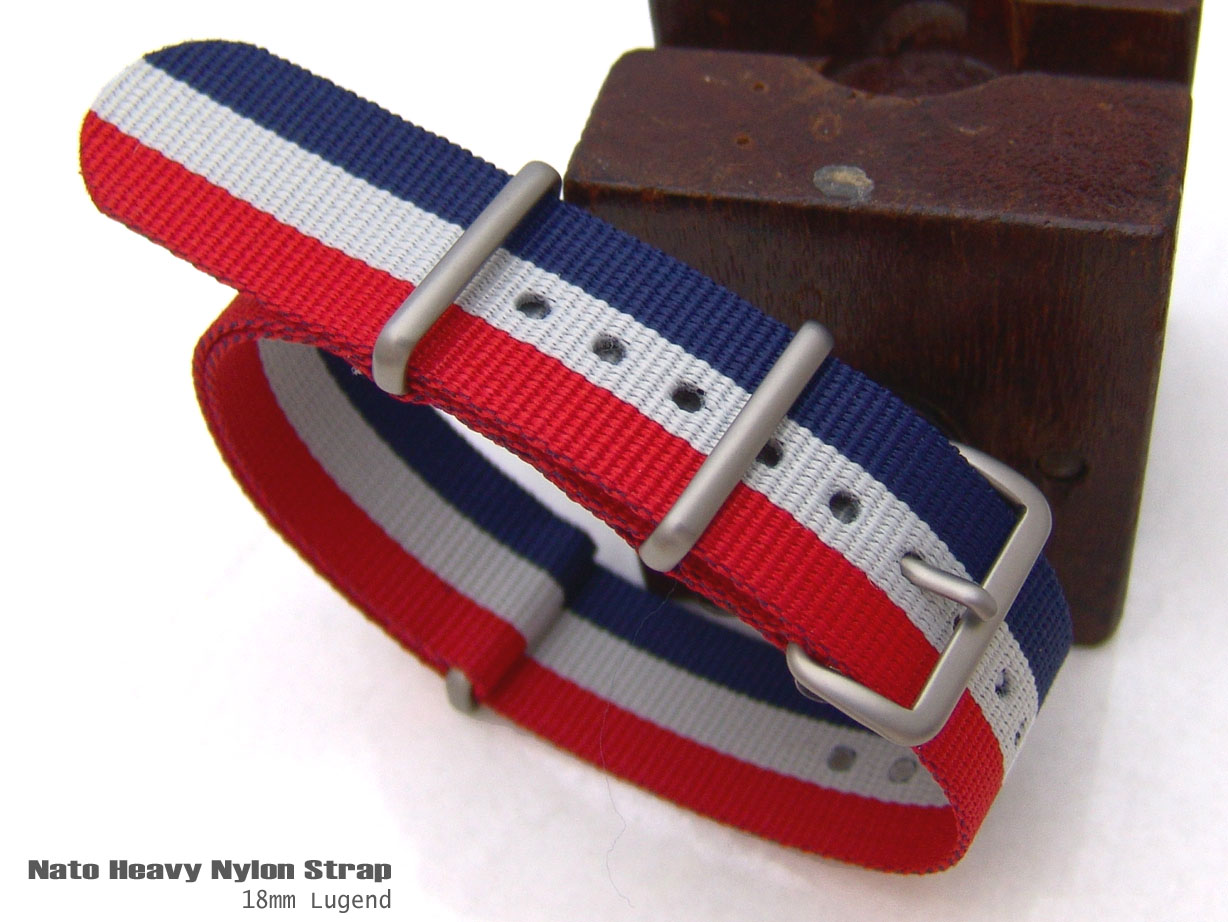 18mm NATO FRENCH SPECIAL EDITION Brushed(FRENCH Flag design)