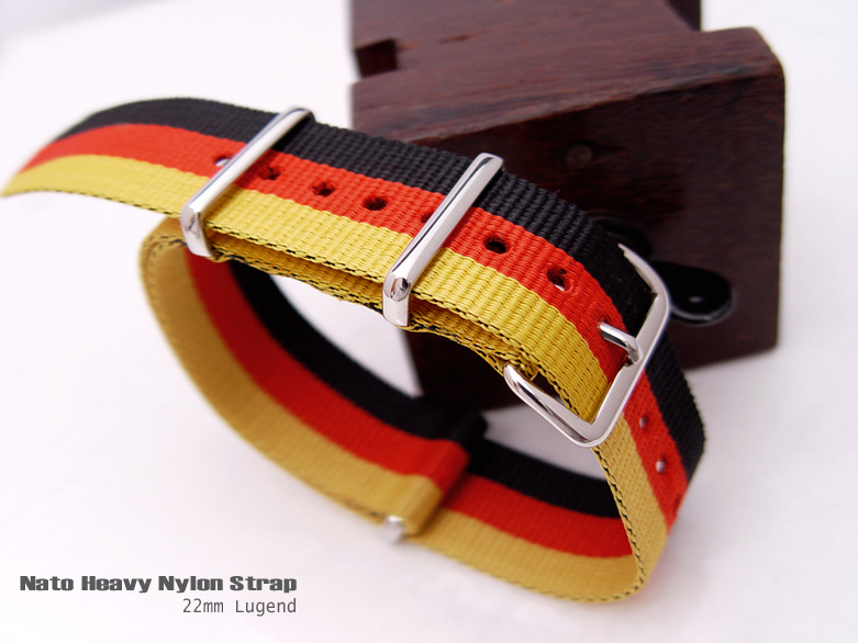 22mm NATO GERMAN SPECIAL EDITION POLISHED (GERMAN Flag design)