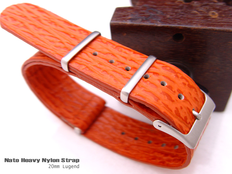 (NATO20-LEORANGE) Nato Heavy Nylon Orange Strap