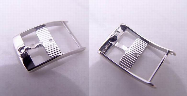 (OME-BUC14-027) 14mm Authentic Omega Antique White Gold P Buckle