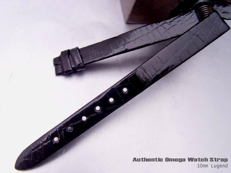 10mm Authentic Omega Antique Lady Crocodile Watch Band Watch Strap (032)