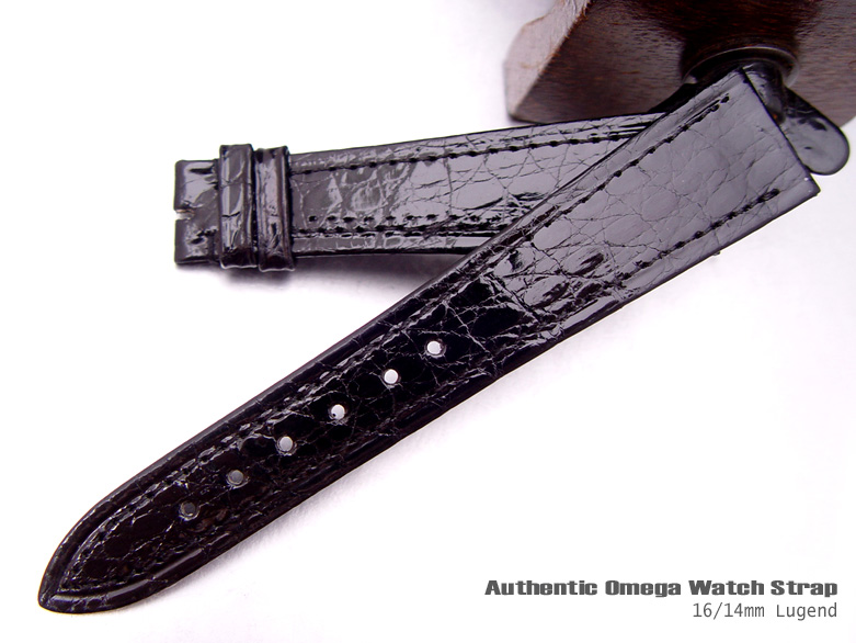 16mm Authentic Omega Antique Crocodile Watch Band Watch Strap (102)