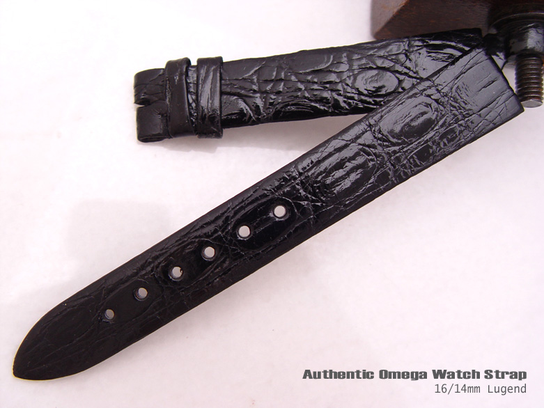 16mm Authentic Omega Antique Crocodile Watch Band Watch Strap (165)