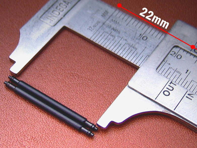 (PVD-SB22MM) Rare PVD Black 22mm Heavy Duty Spring Bar in Dia. 1.78mm