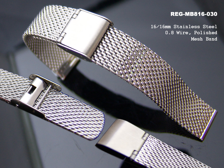 16mm Interlock Mesh Watch Band Milanese Band Classic Watch Bracelet