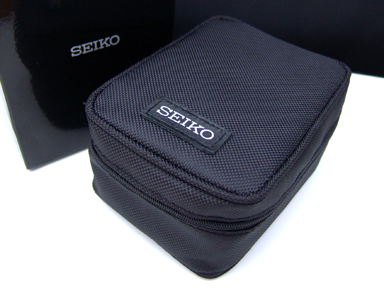 (SEI-BOX-07) SEIKO Original Nylon Zipper Watch Box**95% Used **LIKE NEW