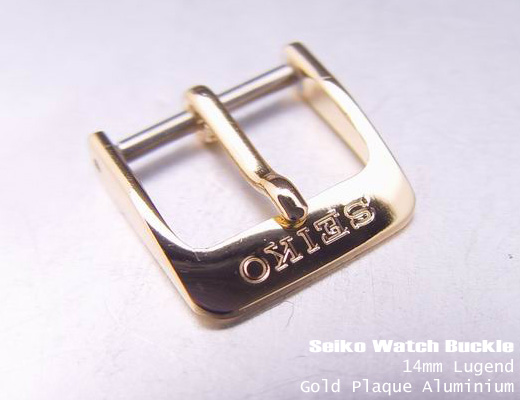 (SEI-BU14-038) SEIKO 14mm Gold Plaque Aluminium Buckle