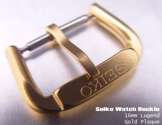 (SEI-BU16-035) SEIKO 16mm Gold Plaque stainless steel Buckle