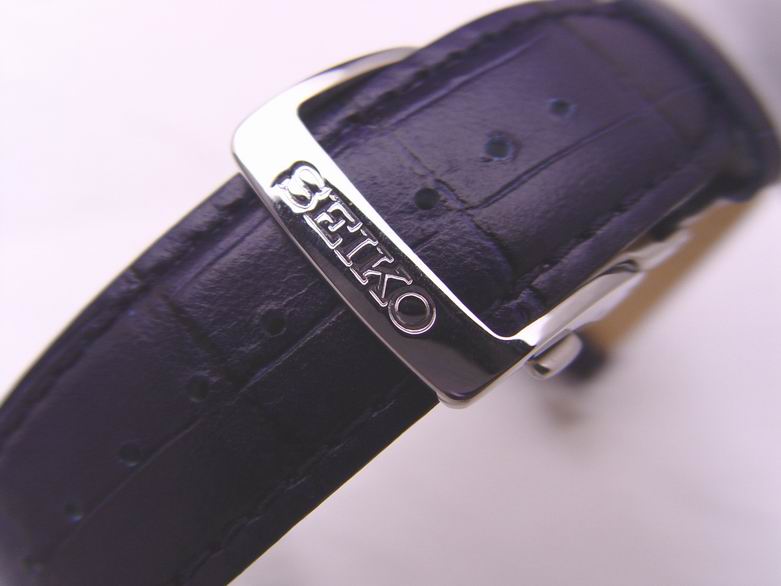 (SEI-DE20-042)SEIKO Deployment Buckle Crocodile Grain on Calf Wa