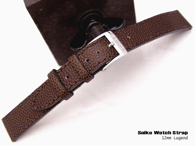 (LE14-404)SEIKO LIZARD GR. GENUINE LEATHER 14mm WATCH BAND,STRAP