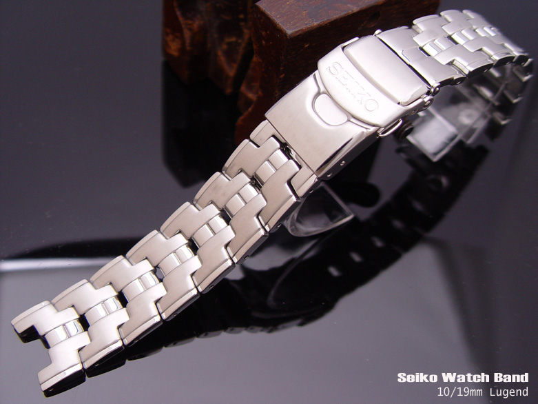 10/19mm Original SEIKO 35P7-G.I. Solid Link Stainless Steel Band