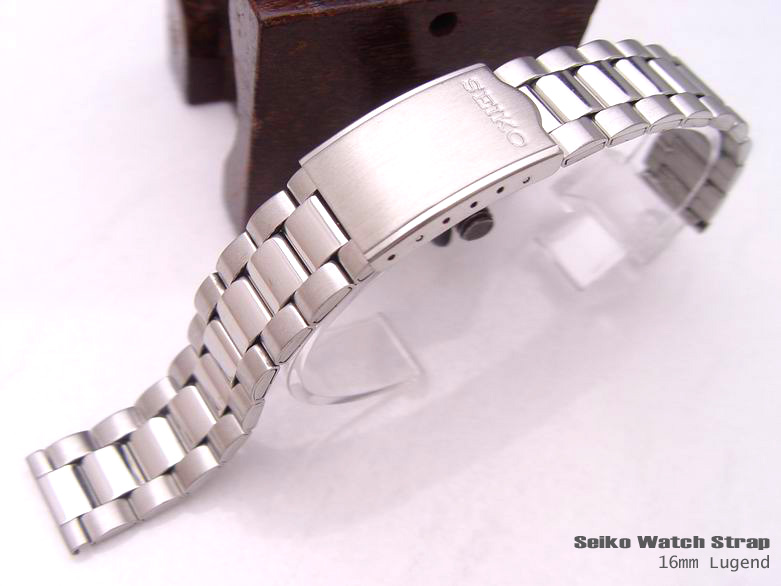 (SEI-SS16-216)SEIKO F165JG-E, 16mm STRAIGHT END STAINLESS STEEL WATCH BAND