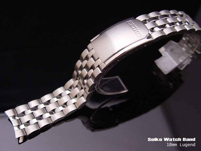 18mm Original SEIKO 44H1.B.I. Stainless Steel Watch Band Bracelet