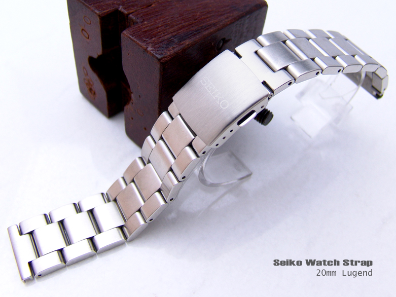 SEIKO 20mm STRAIGHT END  STAINLESS STEEL Watch Bracelet, Watch Band, Watch Strap