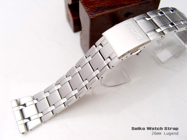 SEIKO 35B3.Z.I. 26mm SOLID LINKS STAINLESS STEEL WATCH BAND (SS26-185)