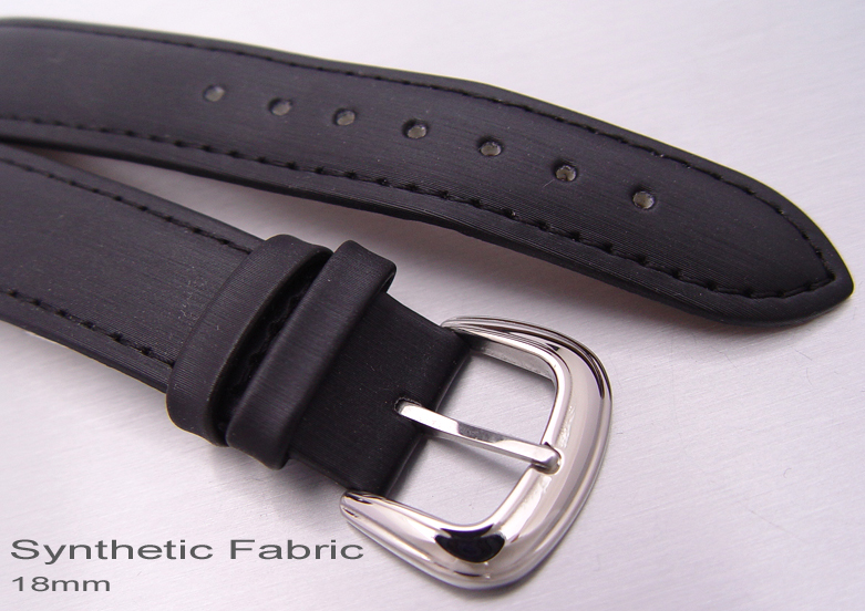 (SF1816005) 18mm Synthetic Fabric Black Strap
