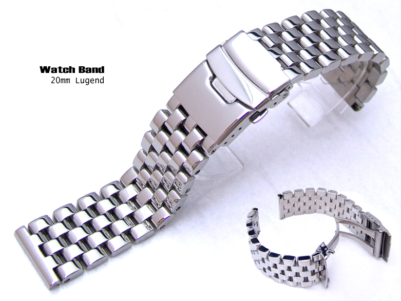 20mm Super Engineer I Solid Stainless Steel Watch Band Push Button P
