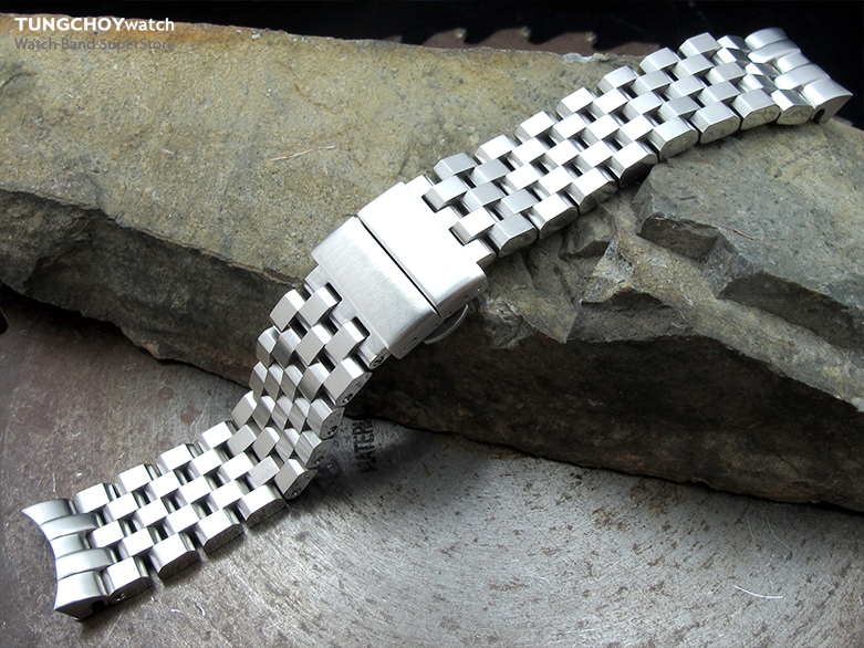 22mm Super Engineer II Stainless Steel Watch Band Deployant Clasp for SEIKO SKX007