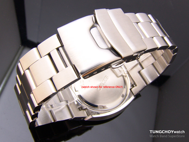 22mm Super Oyster Stainless Steel Watch Band Bracelet Design for Seiko Sportura Curved Lug