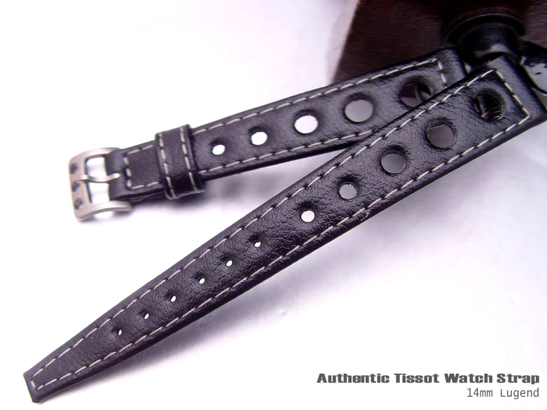 (TISS-LE1410-022) 14mm Authentic Tissot Antique Genuine Leather Racer Strap