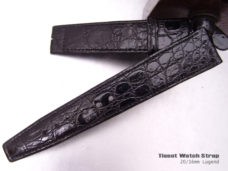 (TISS-LE2016-051) 20mm Authentic Tissot Genuine Crocodile Antique Watch Strap