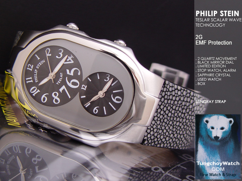Philip Stein TESLAR 2G Chronograph, Stop, Stingray Used Watch